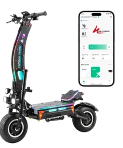 HALO KNIGHT T107 Max Trottinette Électrique Double Moteur 8000W Batterie 72V 50Ah Autonomie 180 km Pneus 14" Tout-Terrain