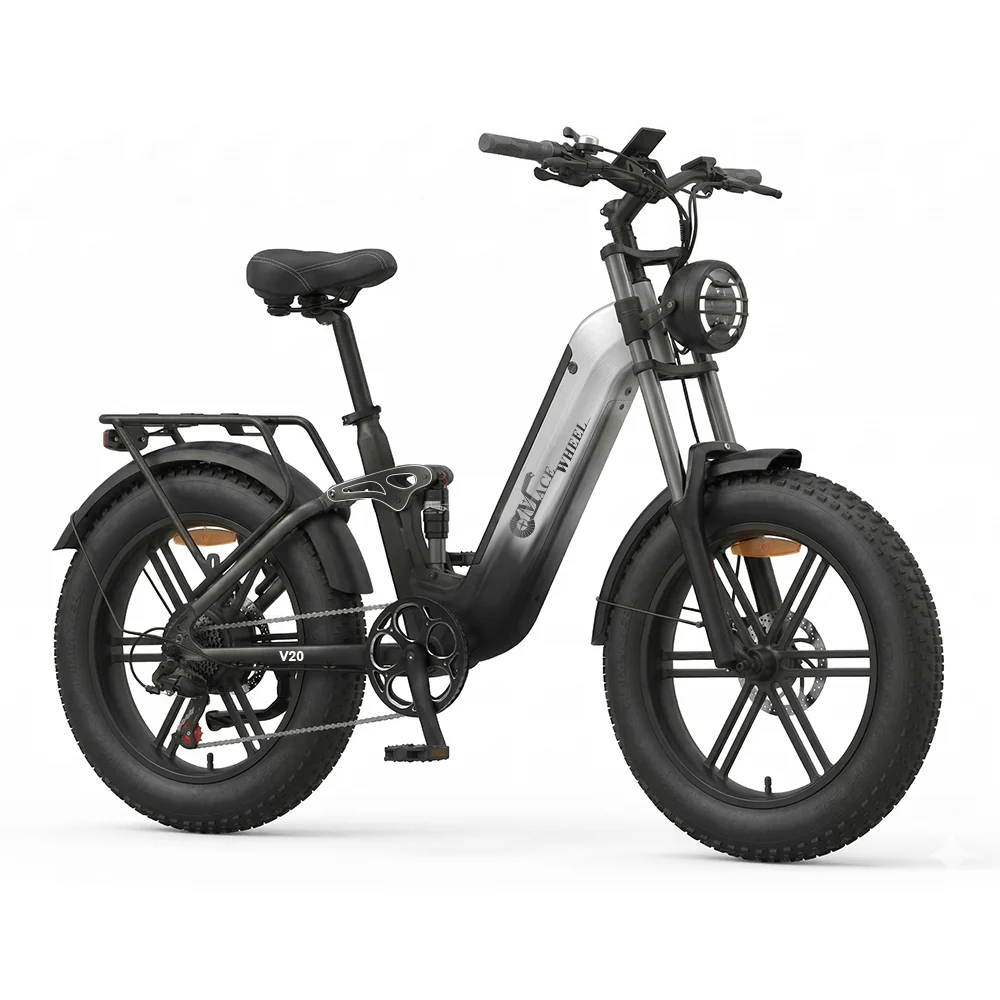 CMACEWHEEL V20 Vélo Électrique Fat Bike 20" 750W Batterie Samsung 48V 20Ah 960Wh Suspension Intégrale Capteur de Couple