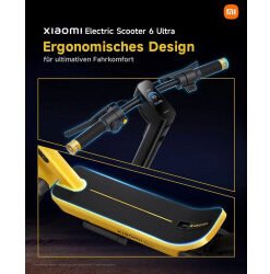 Alternative view of Xiaomi Electric Scooter 6 Ultra Jaune Trottinette Électrique 1200W Batterie 585Wh Autonomie 75 km Suspensions Doubles